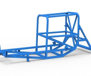 Frame of Vintage Supermodified stock car V4 Scale 1:25