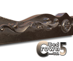 Antique Bronze BedCrown Vol5 Pelia Studio Decorative Furniture