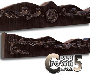 Ornamental BedCrown Vol5 Pelia Studio Luxury Classical Furniture