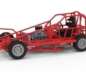 BriSCA Formula 1 Stock Car Base for Dirt V2 Scale 1:25