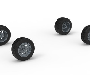 Wheel set of BriSCA Formula 1 for Dirt V2 Scale 1:25