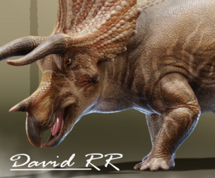 Retro Triceratops Animation-Ready Dinosaur 3D Model