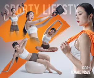1300+ Sporty Lifestyle Female Poses