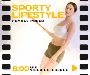 Sporty Lifestyle Female Poses VIDEO REFERENCE