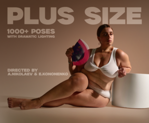 Plus Size Model: 1000+ Poses with Dramatic Lighting