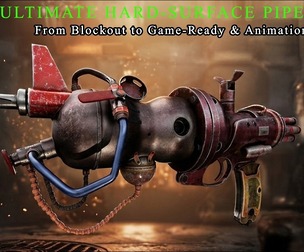 Aether-Voltaic Raygun – AAA Game Ready Asset / 3DModel + Full Tutorial