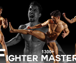 Hyper Angle Fighter – Dynamic Male Anatomy Reference Pack | 1300+ High-Resolution Photos