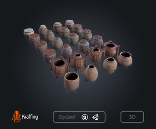 Ancient Egyptian Vessels V1 - Pottery – Game Ready