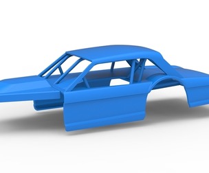 Shell of Vintage Asphalt Modified stock car V11 Scale 1:25