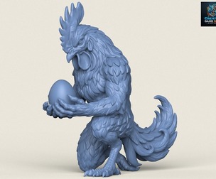 Egg in Rooster Hand Sculpture