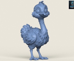 Stylized Baby Ostrich