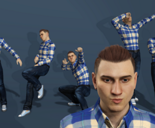Modern Male Character  Rigged 3D Character with Facial Expressions