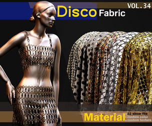 Disco fabric Material -SBSAR -VOL 34