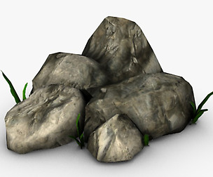 Rocks with small plants