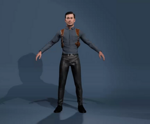 Rigged Realistic Male Character  Detective  Agent (FBX, Blender)