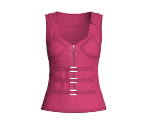 Girls Corset Vest With Zipper | Marvelous / Clo3d / obj / fbx