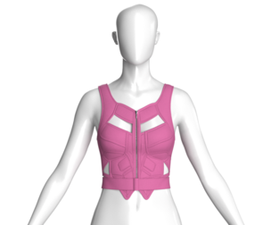 Girls Crop Vest Top With Lower Cutout | Marvelous / Clo3d / obj / fbx