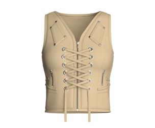 Girls Front Lace-Up Vest | Marvelous / Clo3d / obj / fbx
