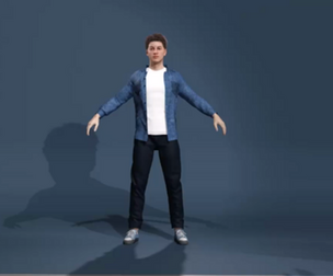 Young Male Character  Fully Rigged 3D Human Model with Facial Expressions