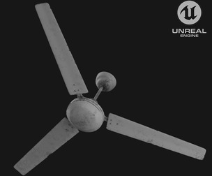 Airflow Classic 3B Ceiling Fan - 6 Texture Variants Game Ready