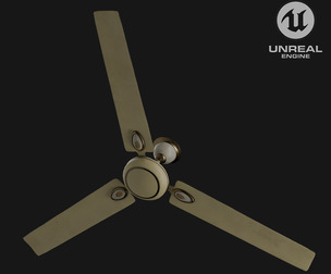 ClassicHub 3B Ceiling Fan - 6 Texture Variants Game Ready Low-poly 3D model