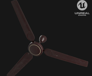 Tailwind 3B Ceiling Fan - 6 Texture Variants Game Ready Low-poly 3D model