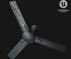 Urbanspin Ceiling fan - 6 Texture Variants Game Ready Low-poly 3D model