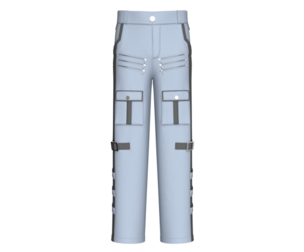 Men Cargo Pant With Side Panel Striped | Marvelous / Clo3d / obj / fbx