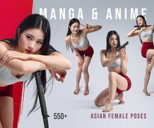 550+ Manga and Anime Asian Female Poses