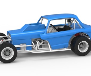 Vintage Dirt Modified stock car V10 Scale 1:25