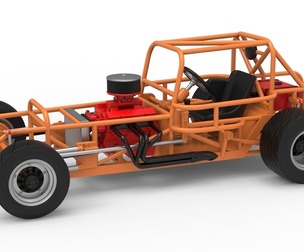 Vintage Dirt Modified stock car Base Version 8 Scale 1:25