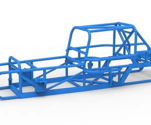 Frame of Vintage Dirt Modified stock car Version 6 Scale 1:25