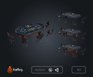 Poker Table V6 - Casino Gambling – Game Ready