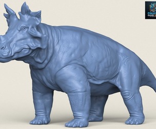 Wild Estemmenosuchus Dinosaur