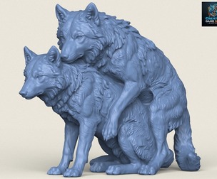 Wolf Couple Love Making