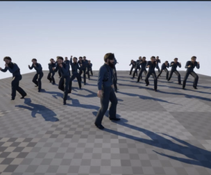 Rigged Male Detective Character with Beard Glasses Animations UE Project
