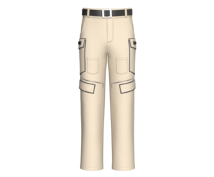 Men Cargo Pocket Pant With Black Belt | Marvelous / Clo3d / obj / fbx