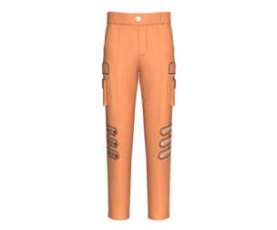 Men Cargo Pocket Pant With Eyelet Strap | Marvelous / Clo3d / obj / fbx