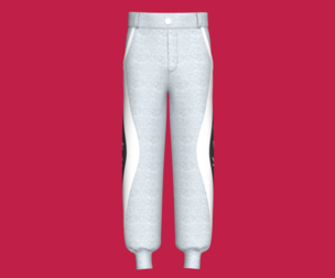 Men Color Black Curved Panel Jogger | Marvelous / Clo3d / obj / fbx