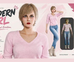 Modern Girl - 3D Rigged Character