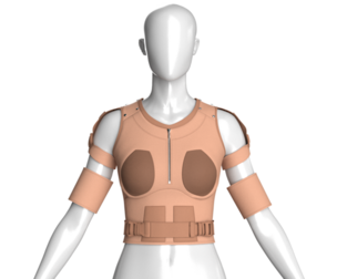 Girls Crop Top With Front Center Zipper | Marvelous / Clo3d / obj / fbx
