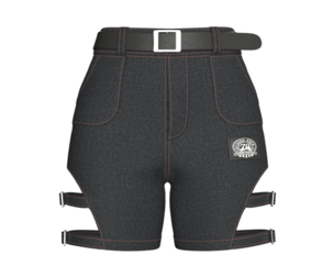 Girls Side Cutout Shorts With Buckle Straps | Marvelous / Clo3d / obj / fbx
