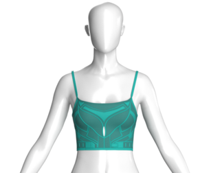 Girls Sleeveless Crop Top With Panel Print | Marvelous / Clo3d / obj / fbx