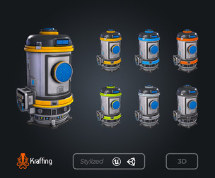 SCI-FI Liquid Container V2 - Futuristic Fluid – Game Ready