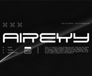 Airexy - Futuristic Display Font