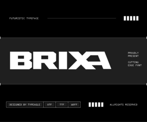 Brixa - Futuristic Display Font
