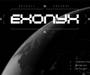 Exonyx - Futuristic Display Font