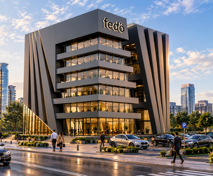 Futuristic original office building