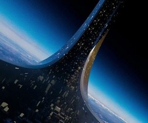 Sci-Fi Orbital Ring Space Station and Megastructure Habitat