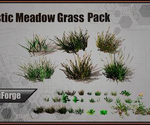 Realistic Meadow Grass Pack – Game Ready Foliage (UE & Unity)